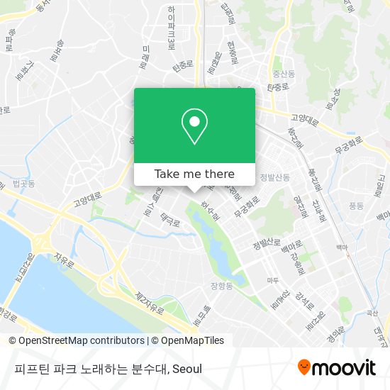 피프틴 파크 노래하는 분수대 map