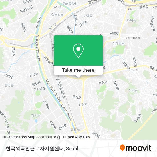 한국외국인근로자지원센터 map