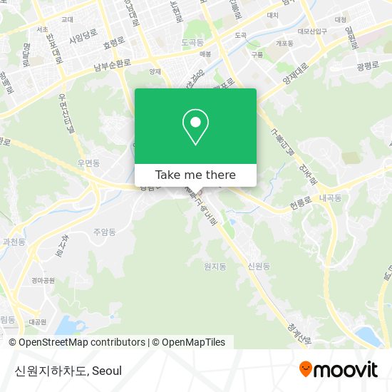 신원지하차도 map