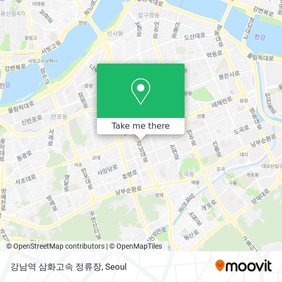 강남역 삼화고속 정류장 map