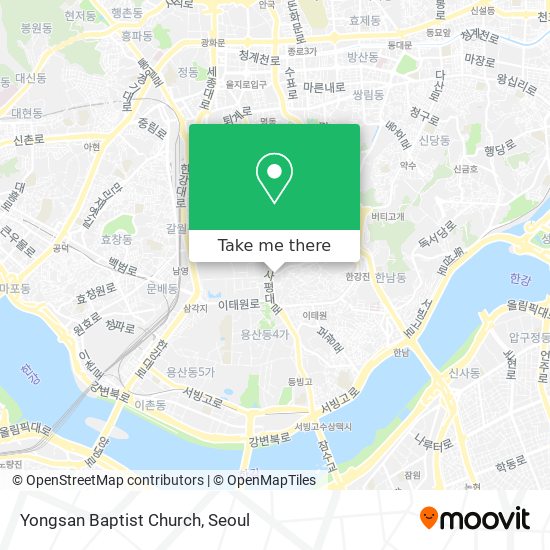 Yongsan Baptist Church map