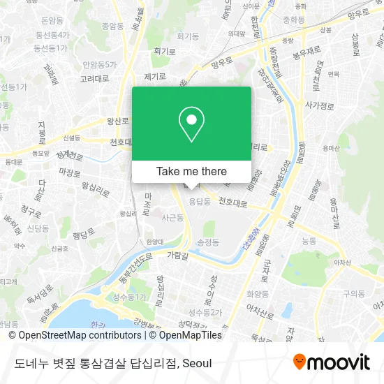 도네누 볏짚 통삼겹살 답십리점 map