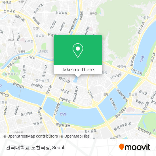 건국대학교 노천극장 map