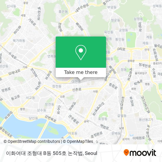 이화여대 조형대 B동 505호 논작법 map