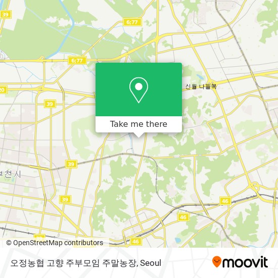 오정농협 고향 주부모임 주말농장 map