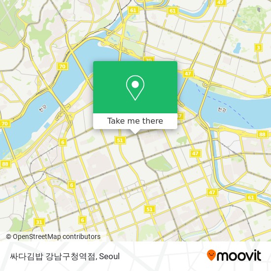 싸다김밥 강남구청역점 map