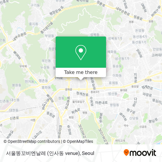 서울똥꼬비엔날레 (인사동 venue) map