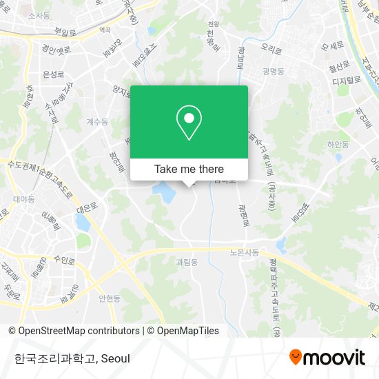 한국조리과학고 map