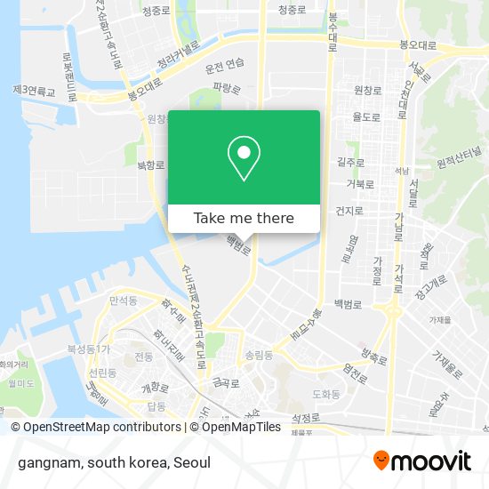 gangnam, south korea map