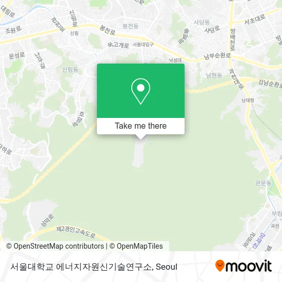 서울대학교 에너지자원신기술연구소 map
