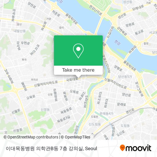 이대목동병원 의학관B동 7층 강의실 map