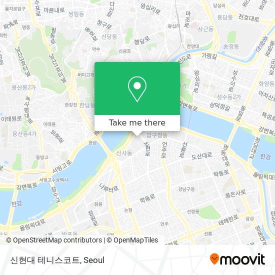 신현대 테니스코트 map