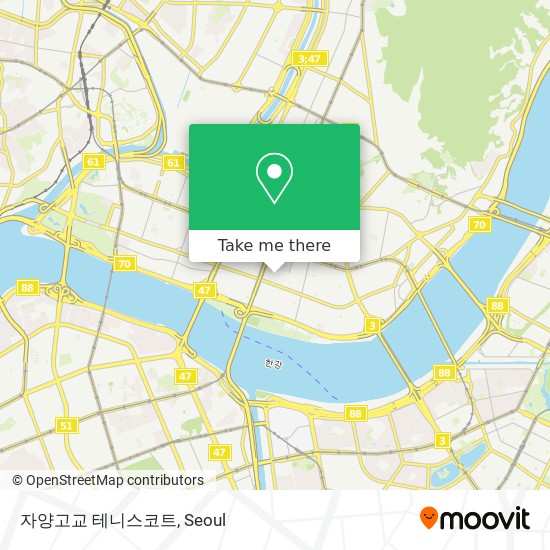 자양고교 테니스코트 map