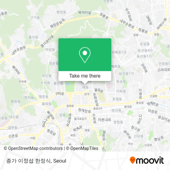 종가 이정섭 한정식 map