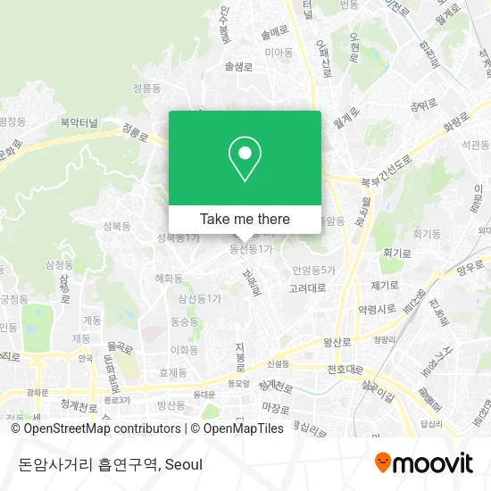 돈암사거리 흡연구역 map