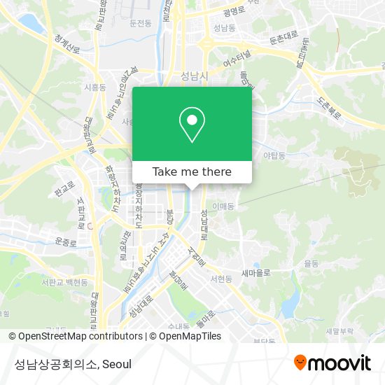 성남상공회의소 map