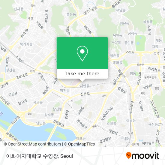 이화여자대학교 수영장 map