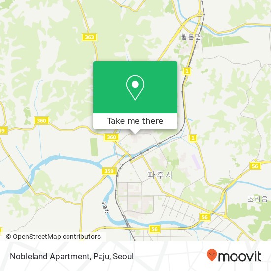 Nobleland Apartment, Paju map