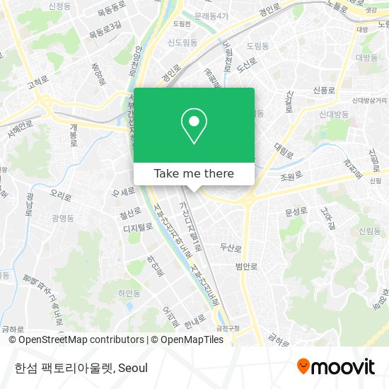 한섬 팩토리아울렛 map