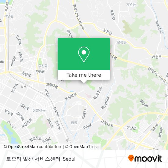 토요타 일산 서비스센터 map