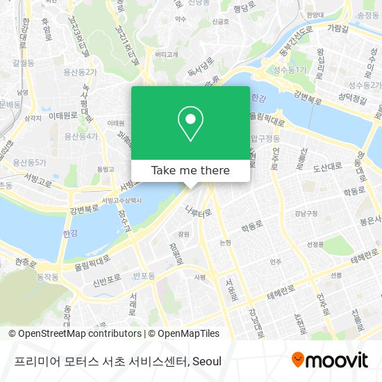 프리미어 모터스 서초 서비스센터 map