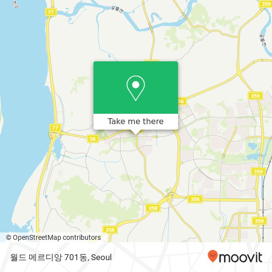 월드 메르디앙 701동 map