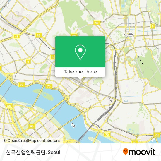 한국산업인력공단 map