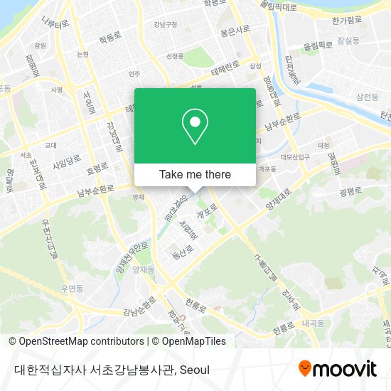 대한적십자사 서초강남봉사관 map