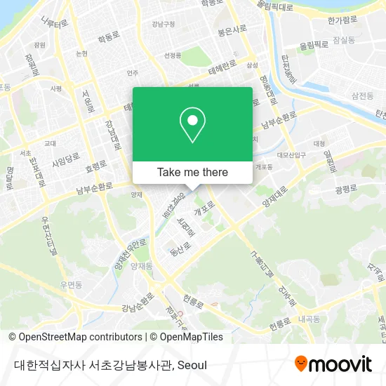 대한적십자사 서초강남봉사관 map