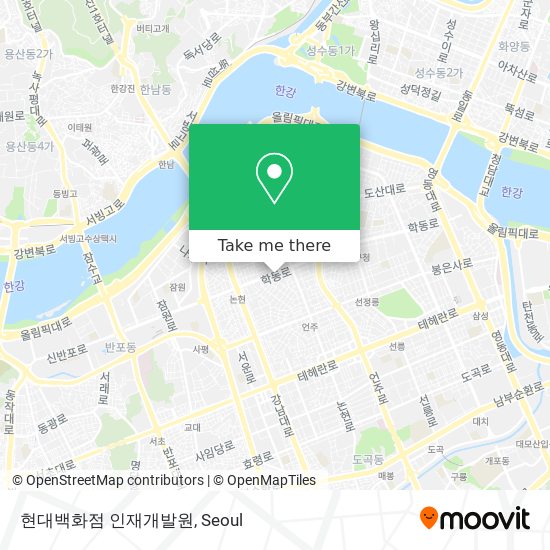 현대백화점 인재개발원 map