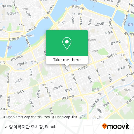 사랑의복지관 주차장 map