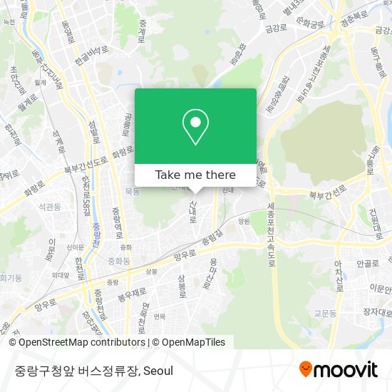 중랑구청앞 버스정류장 map