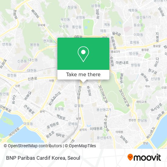 BNP Paribas Cardif Korea map