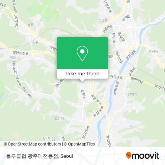 블루클럽 광주태전동점 map
