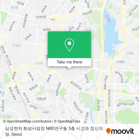 삼성전자 화성사업장 NRD연구동 5층 시간과 정신의 방 map