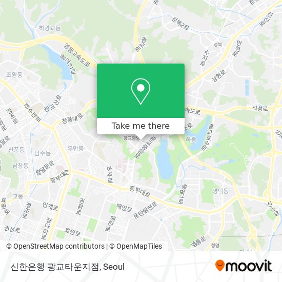 신한은행 광교타운지점 map