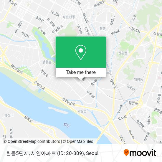 흰돌5단지, 서안아파트 (ID: 20-309) map
