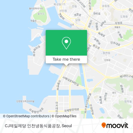 CJ제일제당 인천냉동식품공장 map