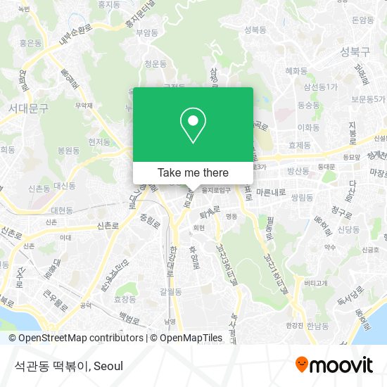 석관동 떡볶이 map