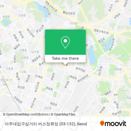 아주대입구삼거리 버스정류장 (03-132) map