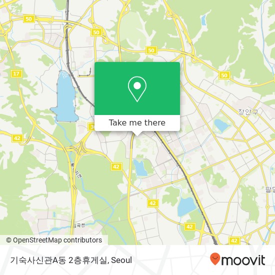 기숙사신관A동 2층휴게실 map