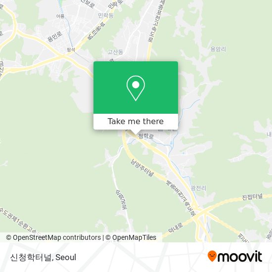 신청학터널 map