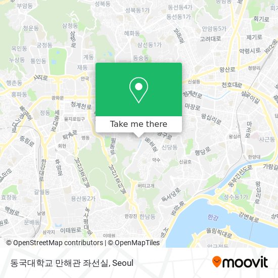 동국대학교 만해관 좌선실 map