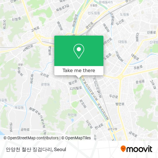 안양천 철산 징검다리 map