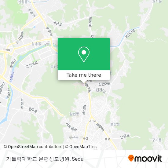 가톨릭대학교 은평성모병원 map