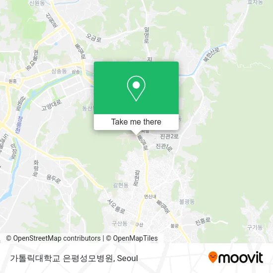 가톨릭대학교 은평성모병원 map