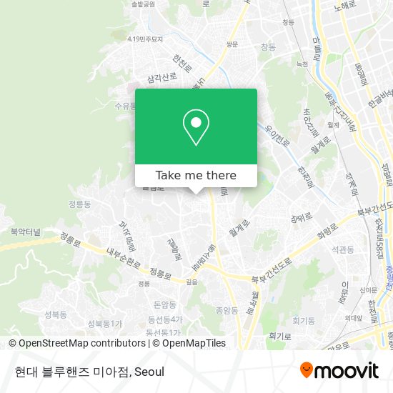 현대 블루핸즈 미아점 map