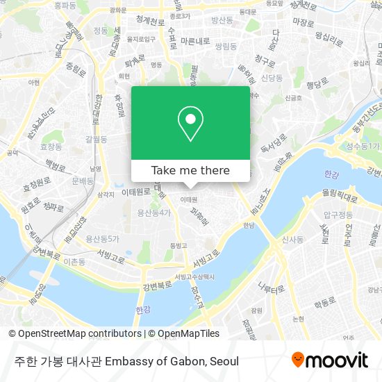 주한 가봉 대사관 Embassy of Gabon map