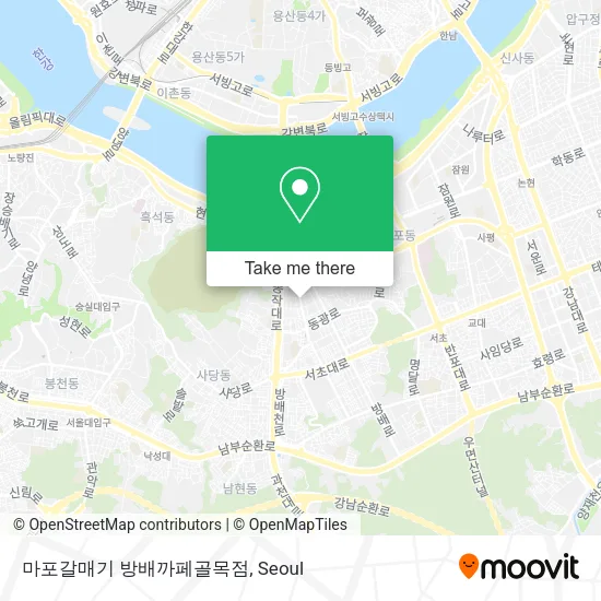 마포갈매기 방배까페골목점 map