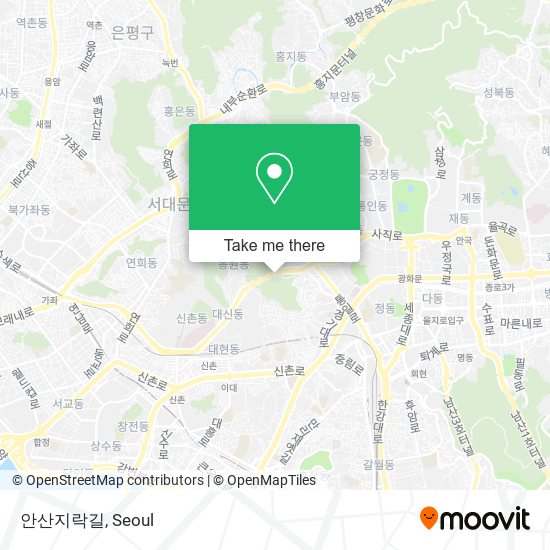 안산지락길 map